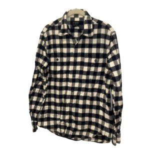 j. crew Flannel blue white Lumber jack jill Buffalo check plaid shirt to…